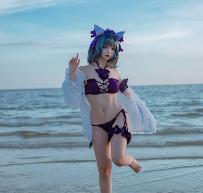 二佐Nisa 碧蓝航线-柴郡泳装[30P-373MB]